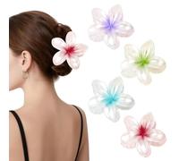 AWSOLAR 4Pcs Flower Hair Clips for Women, Cute Claw Clips,Hawaiian Accessories for Thick and Thin Hair