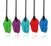 AWSOLAR 5 Pcs Sensory Chew Necklaces, Sensory Chew Necklaces