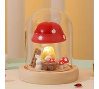 AWSOLAR Mushroom Lamp Mushroom Night Light for Kids, Wireless Cute Bunny Warm Night Lights for Kids, Baby, Party, Room Decor