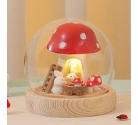 AWSOLAR Mushroom Lamp Mushroom Night Light for Kids, Wireless Cute Bunny Warm Night Lights for Kids, Baby, Party, Room Decor