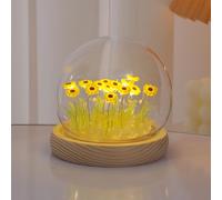 AWSOLAR Sunflower Lamp, Artificial Sunflowers Lamp, Night Light for Girls and Women, Cute Room Decor