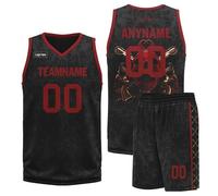 AWSOLE Custom Gothic Basketball Jersey Set for Men Women Youth Personalized Name Number Skull Print Breathable Sports Shirt