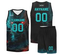 AWSOLE Custom Gothic Basketball Jersey Set for Men Women Youth Personalized Name Number Skull Print Breathable Sports Shirt