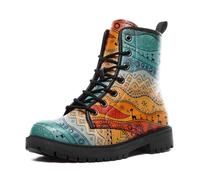 AWSOLE Floral Ankle Boots For Women Fashionable Fall Winter Lady's Footwear Cozy Stylish Comfortable Waterproof Hiking Bootie