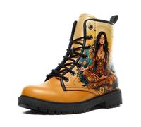 AWSOLE Floral Ankle Boots For Women Fashionable Fall Winter Lady's Footwear Cozy Stylish Comfortable Waterproof Hiking Bootie