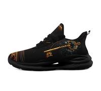 AWSOLE Halloween Lightweight Breathable Sneakers for Men Women Gift Unisex Ghost Pumpkin Comfort Cushioned Gym Running Shoes Black Orange Blue