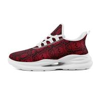 AWSOLE Halloween Lightweight Breathable Sneakers for Men Women Gift Unisex Ghost Pumpkin Comfort Cushioned Gym Running Shoes White Black Red