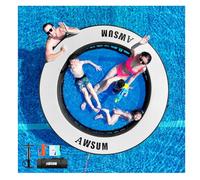 AWSUM 8FT Inflatable Water Hammock Round Circle Dock Floating River Raft Ring Lake Floats Swimming Pool Platform for Adults Island