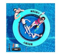 AWSUM 8FT Inflatable Water Hammock Round Circle Dock Floating River Raft Ring Lake Floats Swimming Pool Platform for Adults Island