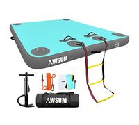 AWSUM 8ft x 6ft Inflatable Floating Dock Mat Air Dock Platform Float Island Raft with Non-Slip Surface for Pool Beach Lake Ocean
