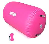 AWSUM Air Roller Gymnastics Barrel Inflatable Tumbling Mat Back Handspring Trainer for Octagon Mat Gym Home Gymnastics Equipment 1PCS，No Electric Pump