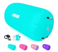 AWSUM Inflatable Air Roller Gymnastics Yoga Roll Training Mat Gym Mat Fitness Roller with Electric Air Pump Green 100 x 60 cm
