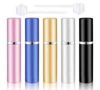 Awumbuk Pack of 5 Perfume Atomisers, Portable Perfume Atomiser for On the Go 5 ml Perfume Bottle, Leak-Proof Mini Spray Bottle, Travel Fragrance Perfume Travel Bottle