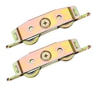 Awwertse 1-1/4 Inch Steel Ball Bearing Door Rollers Adjustable Sides, 2Pcs Set for Courtyard Doors