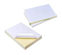 Awwertse 100 Pcs A4 White Self Adhesive Waterproof Sticker for Inkjet Printer Copier, 50 Pcs Glossy & 50 Pcs Matte