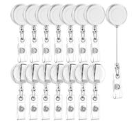 Awwertse 100 PCS Retractable Badge Reel Clips ID Card Holder Reel with Metal Belt Clip for Hanging Cards Key Chains,A
