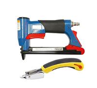 Awwertse 2 Pcs Pneumatic Air Stapler Nailer Fine Stapler Tool for Furniture Nailer Tool, 1 Pcs 15Cm & 1 Pcs 14.5x20x4.3Cm