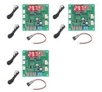 Awwertse 3X 2 Channel 4 Wire DC 12V 24V 48V PWM Motor Fan Speed Controller Digital Display Governor Temperature Control