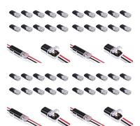 Awwertse 40PCS Double-Wire Plug-in Connector with Locking Buckle,Pluggable Connectors 2 Pin 2 Way Universal Compact Wire Terminal