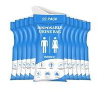 Awwertse Emergency Portable Urinal Bag and Vomit Bags, 800ML Disposable Urine Bag,12 PCS Pee Bags for Travel for Women/Men