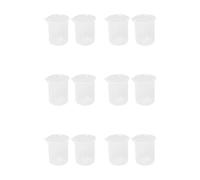 Awwertse Kitchen Lab Graduated Beaker Clear Plastic Measuring Cup Thicken with Cap Measuring Jug 200mL 12pcs