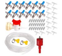 Awwertse Nipple Drinkers Kit Includes 12 Units, 23ft Hose, Automatic Watering System, and Installation Tools