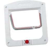 Awwertse Plastic Interior Pet Door with Lock, Adjustable Cat Flap Design for Cats and Dogs for Walls and, for Indoor Use