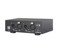 Awwertse USB Dual Mixed Output Phantom Power Supply Black Metal for Condenser Microphones Music Recording Equipment