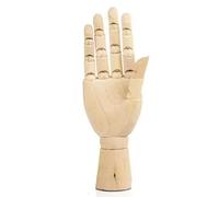 Awwertse Wooden Hand Model Hand Figurines Rotatable Joint Drawing Sketch Mannequin Miniatures Desktop Room Decoration 7 Inch