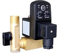 AWWVRLMM 1/2Inch DN15 Automatic Electronic Drainer Solenoid Valves 24V 110V 220V 380V Split Type Electronic Timed Air Compressed Gas Tank Opt-A Useful(Ac 220v,Switch)