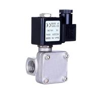 AWWVRLMM 1" 304 Stainlsess Steel High Pressure 1.6Mpa Normally Closed Brass Solenoid Valve Pilot(12VDC-VITION-SEAL)