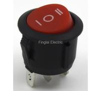 AWWVRLMM 100pcs / lot KCD1-103-5 perforate Diameter 20 mm 3 pin ON - Off - ON Round Rocker Switch KCD1-105(Rosso)