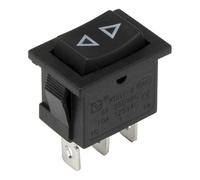 AWWVRLMM 100pcs / lot KCD1-103R perforate 19 x 13 mm 3 pin Push Reset Boat Rocker Switch - Off - Power Switch(A type)