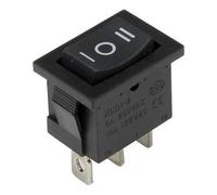 AWWVRLMM 100pcs / lot KCD1-103R perforate 19 x 13 mm 3 pin Push Reset Boat Rocker Switch - Off - Power Switch(B type)