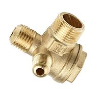AWWVRLMM 3 Port Brass Central Pneumatic Valves Air Compressor Check Valve Thread Male Connector Tool DIY Home Tools 1Pcs