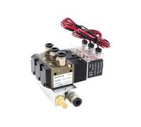 AWWVRLMM 3V110-06-NC Normally Closed Solenoid Valve Station Block with Muffler Accessories Base Manifold DC12v DC24v AC110v AC220v 3 Ports(AC220V 8mm fittings)