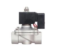 AWWVRLMM Normally Closed 1.5inch Solenoid Valve DN40 110v AC24v Stainless Steel With DIN Non Plastic Coil(Bsp-24vdc,2W-40B VITONSEAL)