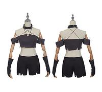 AwwwCos Helluva Boss Loona Cosplay Costume Tops Shorts Full Set Unisex Outfits Halloween Cosplay Props, Black Women, X-Large