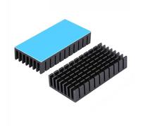 Awxlumv 2Pcs 50mm Heatsink 50x25x10mm/ 2 x 1x 0.4 inch with Thermal Conductive Tape, Cooler Aluminum Heat Sink for Cooling Raspberry Pi, M.2 SSD NVMe mSATA Mini-SATA PCB Device (50mmx25mmx10mm)