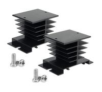 Awxlumv 2Pcs Aluminum Heat Sink SSR Dissipation for Single Phase Solid State Relay 10A,25A,40A; Black