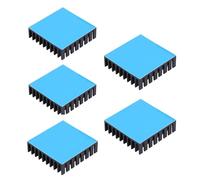 Awxlumv 5PCS Heat Sink 35x35x10mm / 1.38x1.38x0.39 inch Aluminum Small Heatsink with Double Sided Thermal Tape for CPU IC LED Board Cooler for Cooling Stepper Motor TEC1-12706 Peltier Module