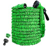 AWXYZ Expandable Garden Hose 125FT, Expanding Hose Pipe with 8 Function Spray Nozzle Hosepipes for Garden,3 Times Expandable Magic Stretch Water Hose with 3/4", 1/2" Fittings 37.5m (125ft, Green)