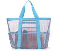 AWYHAOYULA Women Large Mesh Beach Shopper Tote Bag, Breathable Lightweight Ladies Shoulder Handbag, Casual Hand Bags Suitable for Beach Holiday, Swimming, College and Everyday Use