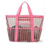 AWYHAOYULA Women Large Mesh Beach Shopper Tote Bag, Breathable Lightweight Ladies Shoulder Handbag, Casual Hand Bags Suitable for Beach Holiday, Swimming, College and Everyday Use