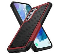 AWZHYDT Compatible with Samsung Galaxy S21 FE Case 6.4 Inch (Not Fit Galaxy S20 FE) with Dual Layer Protection Military-Grade 360 Full Body Shockproof Bumper Protection Galaxy S21 FE Cover-Red