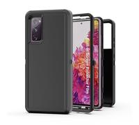 AWZHYDT for Galaxy S20 FE 5G Case, Heavy Duty Drop Protection Full Body Rugged Shockproof/Dustproof [3-in-1] Military Grade Tough Durable Phone Cover for Samsung Galaxy S20 FE(Ink black)