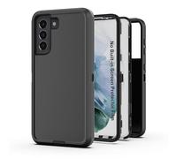 AWZHYDT for Galaxy S21 FE 5G Case, Heavy Duty Drop Protection Full Body Rugged Shockproof/Dustproof [3-in-1] Military Grade Tough Durable Phone Cover for Samsung Galaxy S21 FE(Ink black)