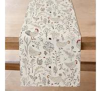 AwzyGous Table Runner 33 x 183 cm Table Runner Chicken Rooster Country House Style Runner Table Decoration Washable Kitchen Dining Table Decoration for Indoor Outdoor Living Room Birthday Party