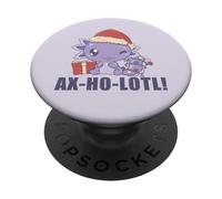 AX-HO-LOTL! Christmas Santa Claus Axolotl HO HO HO! Meme PopSockets Adhesive PopGrip