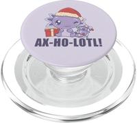 AX-HO-LOTL! Christmas Santa Claus Axolotl HO HO HO! Meme PopSockets PopGrip for MagSafe